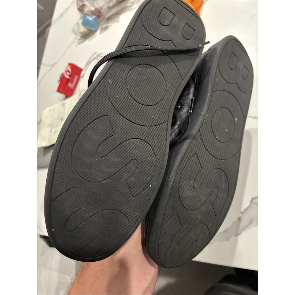 hugo boss black leather sneakers Size 12